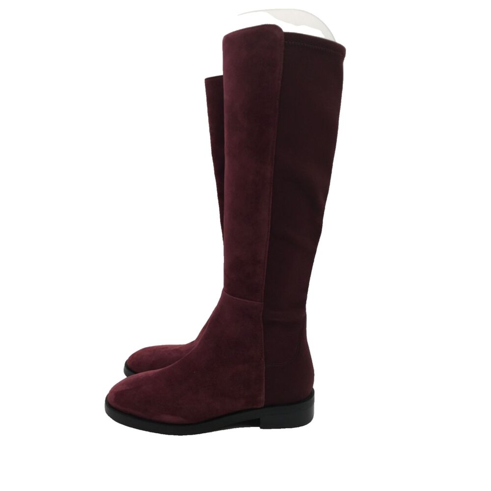 Stuart Weitzman Greer City Cabernet Wine Suede Knee High 5050 Boots 4.5 NWOT
